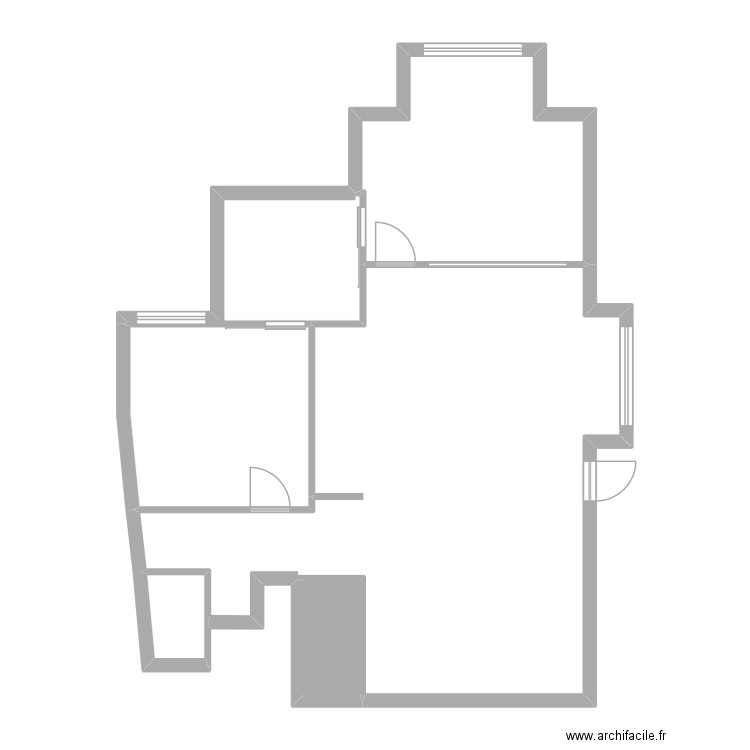 Maman 2. Plan de 6 pièces et 90 m2