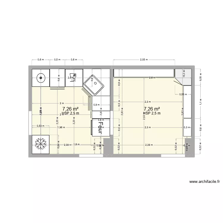 CUISINE KENZA. Plan de 