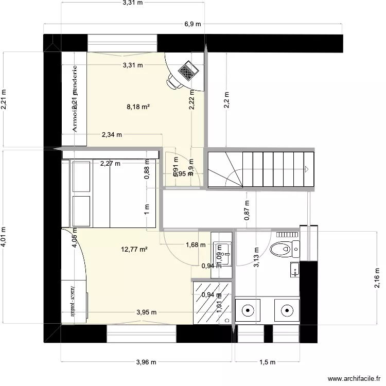 chambres enfants Bidart. Plan de 