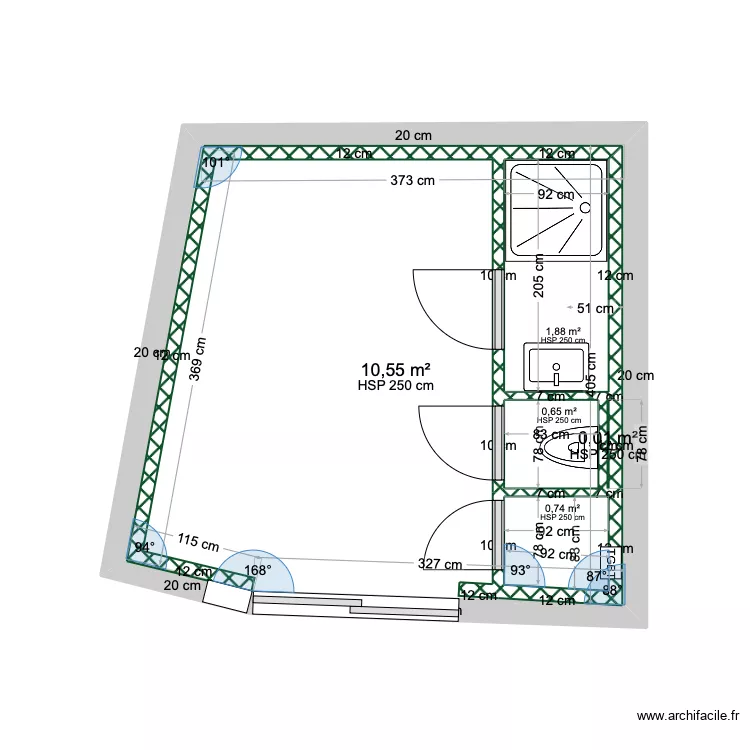 existant De Courlon projet. Plan de 