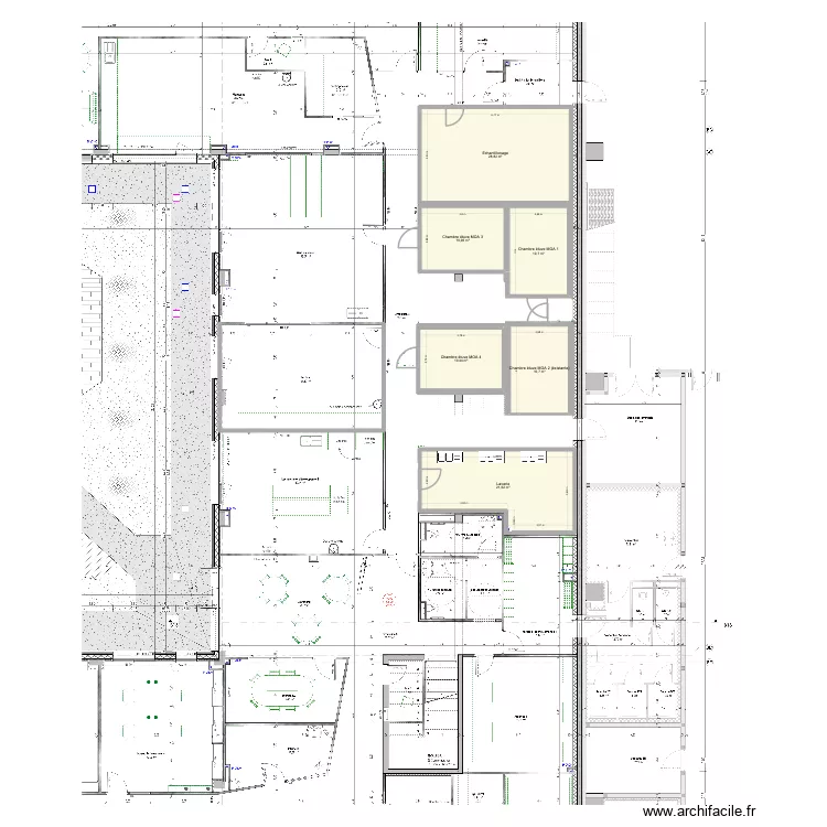 Plan corn&eacute;. Plan de 10  et 108 m²