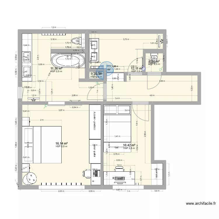1er &eacute;tage Parklaan 50 v13. Plan de 