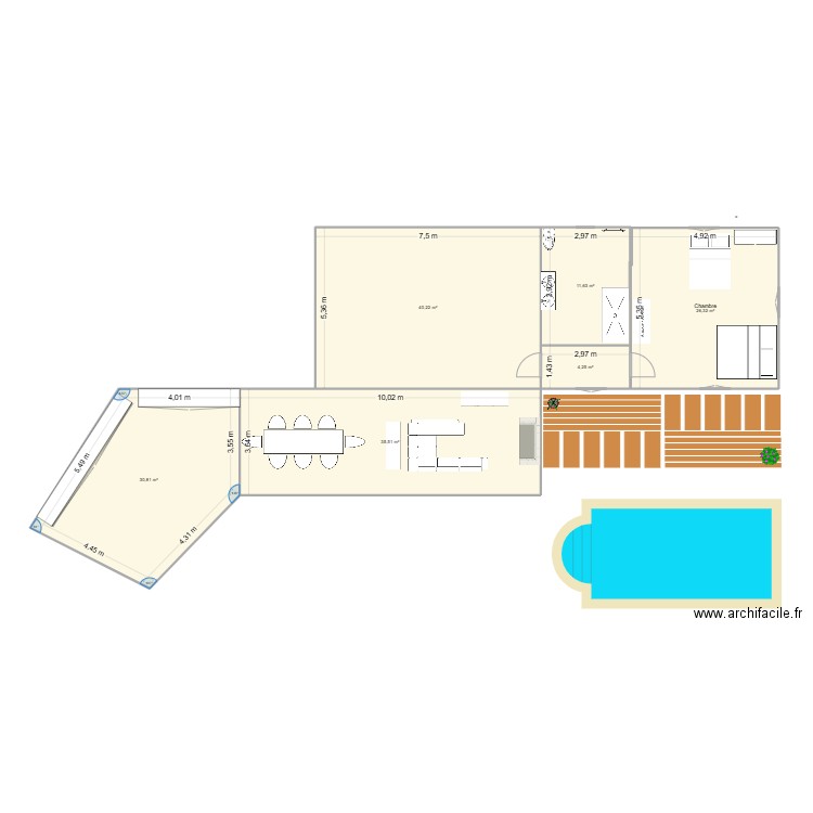MARIA. Plan de 6 pièces et 149 m2