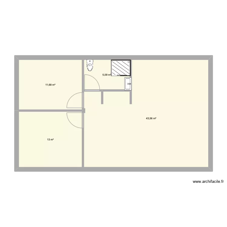project 1. Plan de 4 Pièces et 73 m² project 1. Plan de 4 Pièces et 73 m²