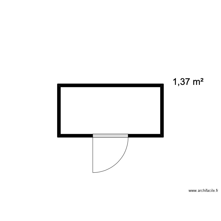 cabane2. Plan de 1 pièce et 1 m2