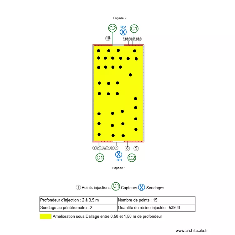 MOLINER. Plan de 1  et 18 m²