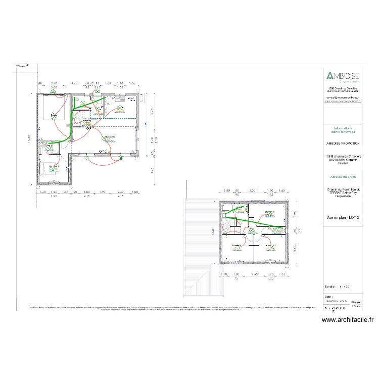 LOT 3 STE FOY AMBOISE. Plan de 