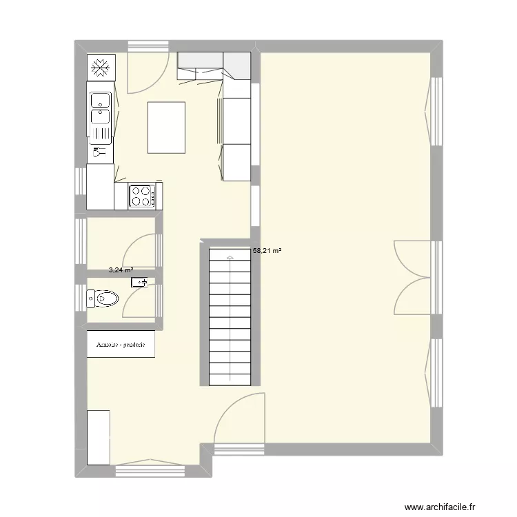 FLOREMONT. Plan de 2  et 61 m²