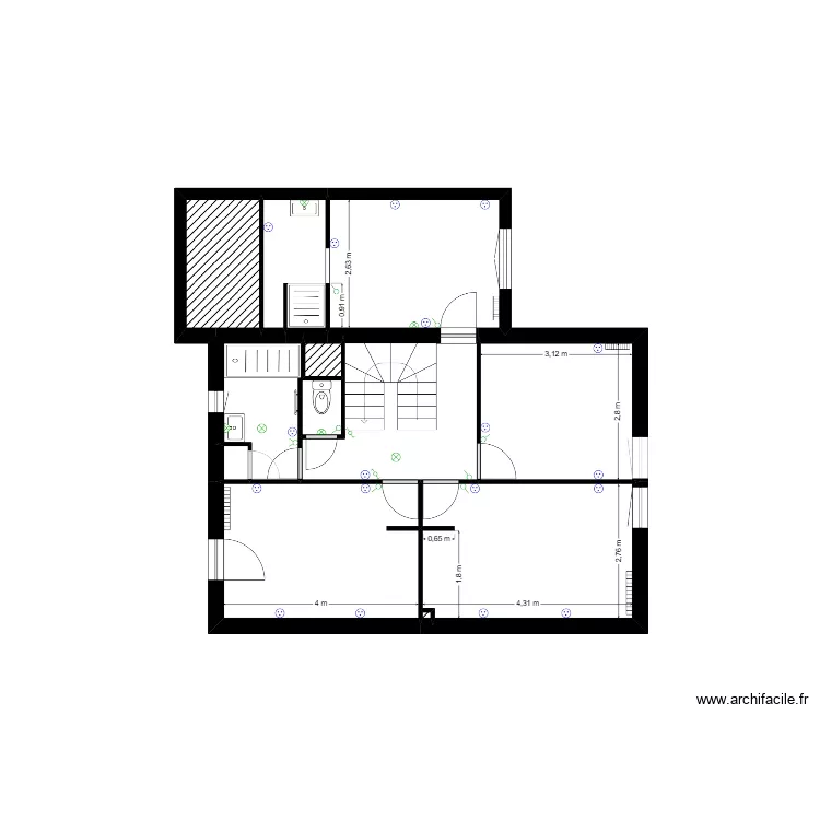 PLAN ETAGE ELEC - PROJET HARAND. Plan de 0 pièce et 0 m2