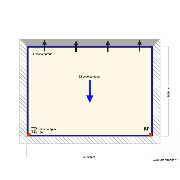 Serrano Chambre. Plan de 2  et 41 m²