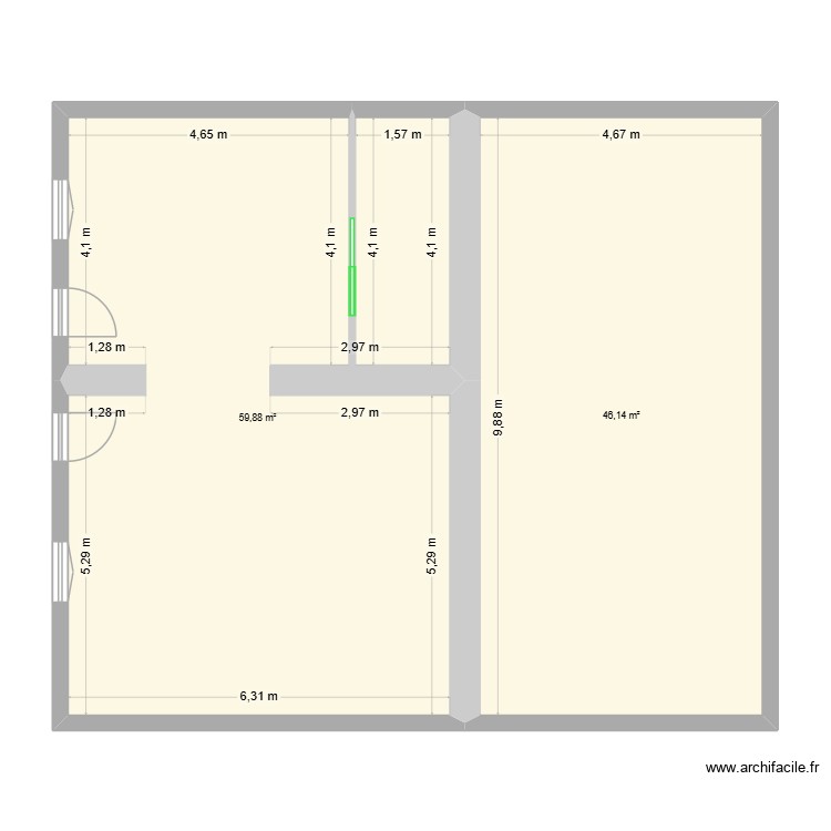 MAISON ROCHERAN. Plan de 0 pièce et 0 m2