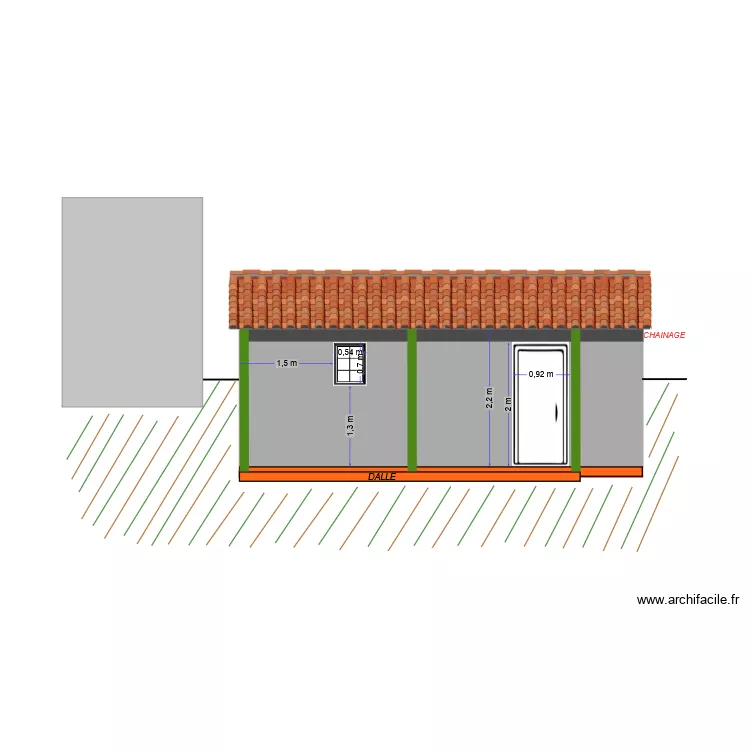 ATELIER vue NORD. Plan de ATELIER vue NORD. Plan de