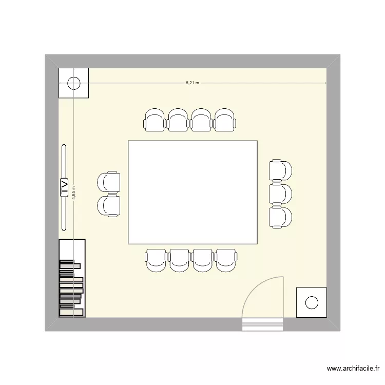 Salle de réu. Plan de 1 et 25 m² Salle de réu. Plan de 1 et 25 m²
