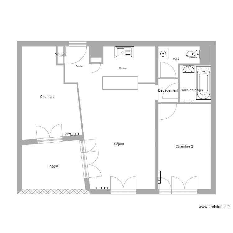 BIZJAN. Plan de 11 pièces et 67 m2
