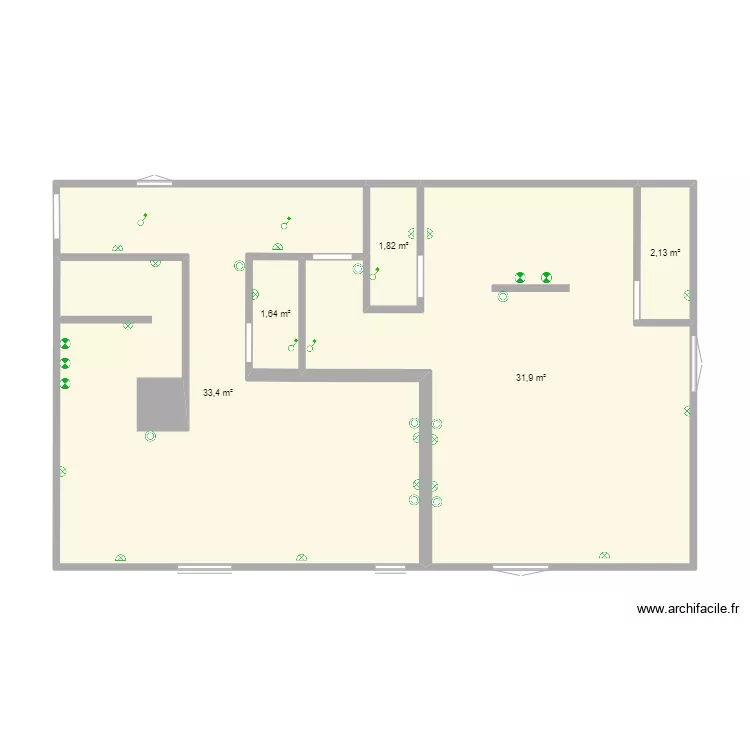 GRANGE 1ER ETAGE circuit eclairage . Plan de 