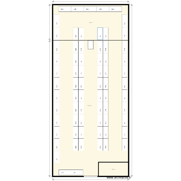 depot ep. Plan de 3 pièces et 626 m2