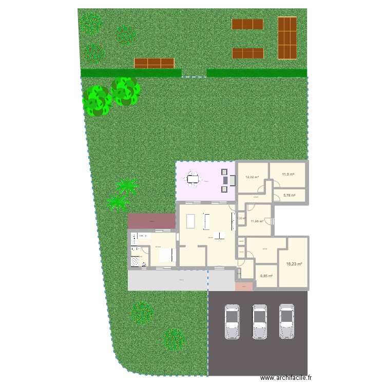 olbreuse 2. Plan de 15 pièces et 160 m2