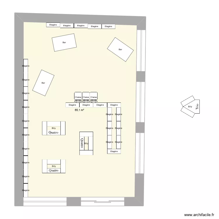 magasin L bis. Plan de 