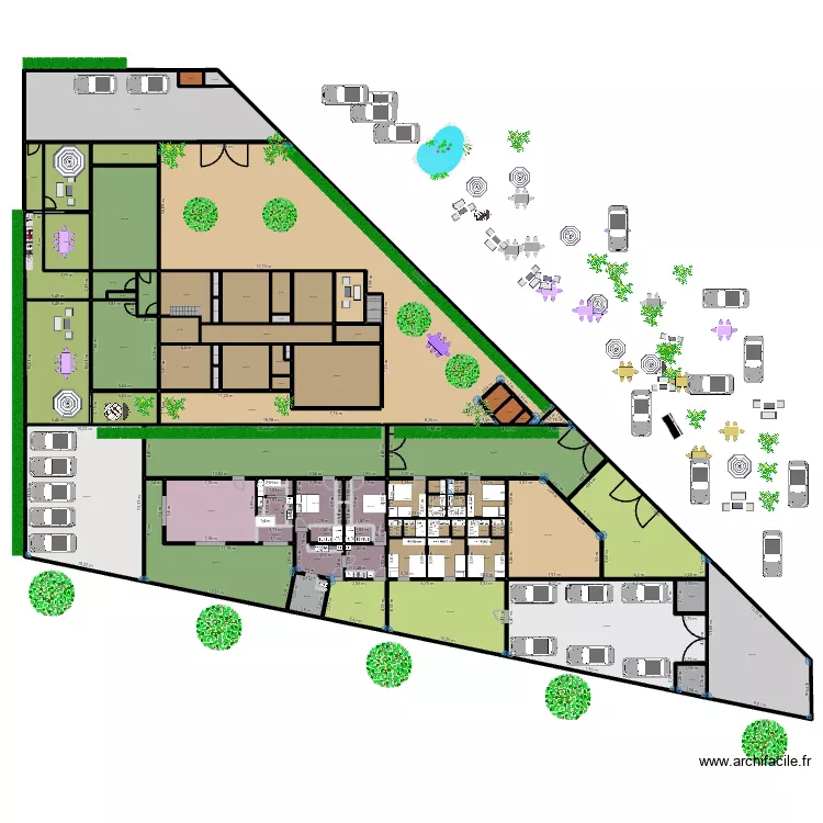LOC COM / MAISON / APPARTS / LOC COM 2 101225. Plan de 92  et 1877 m²