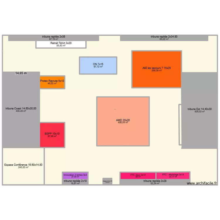 Halle Carpentier - intérieur. Plan de Halle Carpentier - intérieur. Plan de