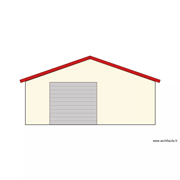 Extension - Pignon - Etat actuel. Plan de 