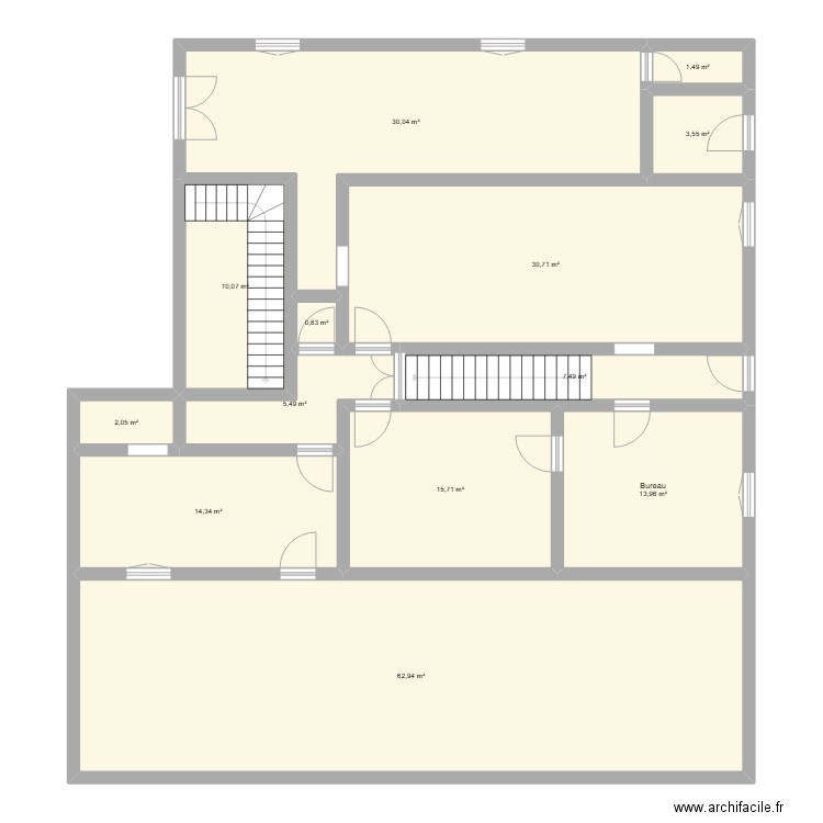 FOYER. Plan de 13 pièces et 199 m2