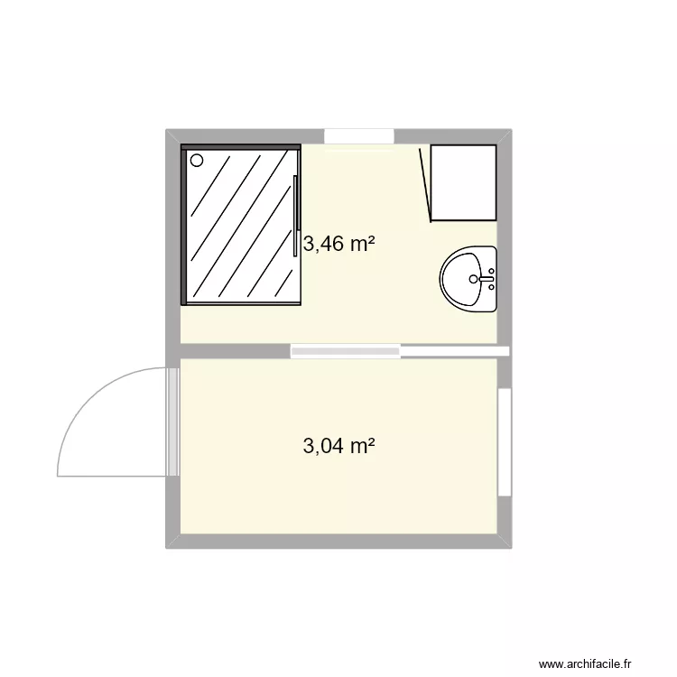 cellier sandra. Plan de 2  et 7 m²
