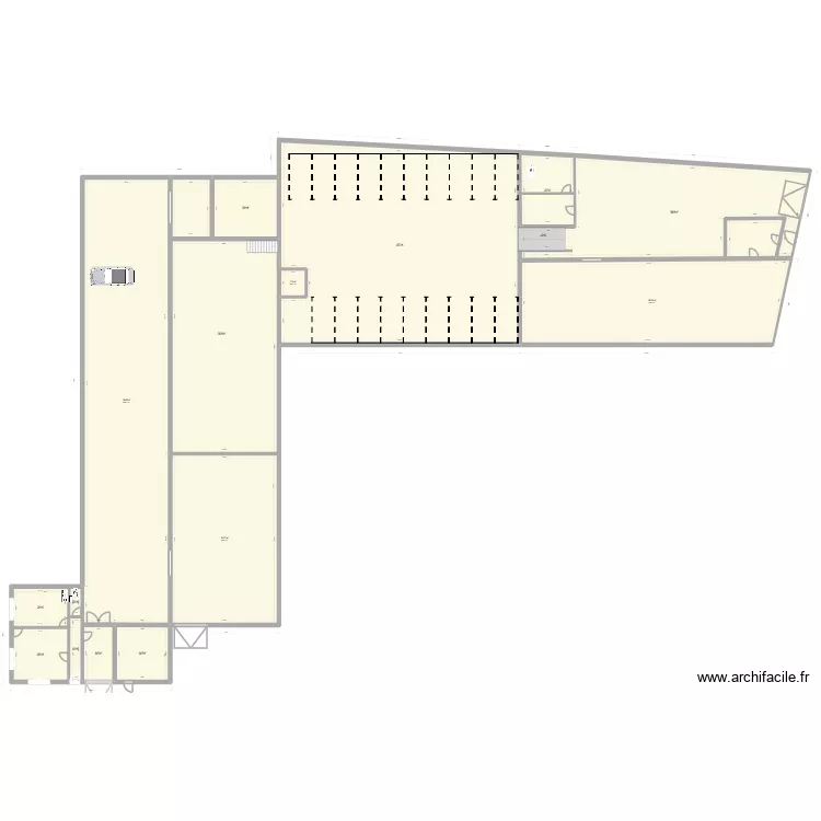 batiment ligny 1. Plan de 16  et 1603 m²