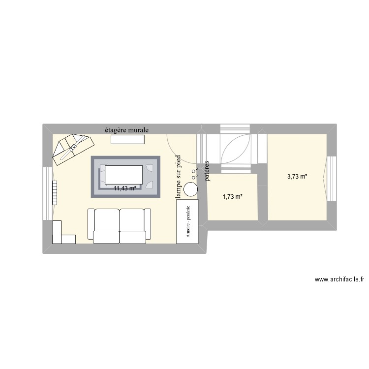 salon. Plan de 0 pièce et 0 m2