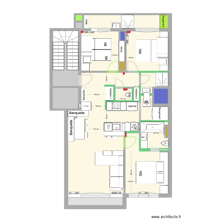 Meerlaan Adé 2. Plan de 19 pièces et 92 m2