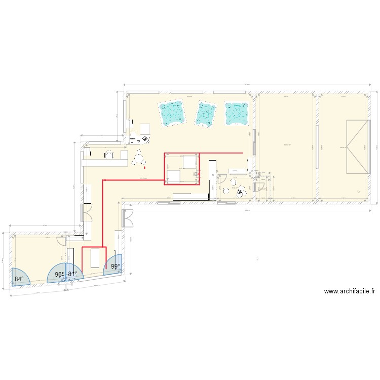 bessard piscine . Plan de 6 pièces et 310 m2