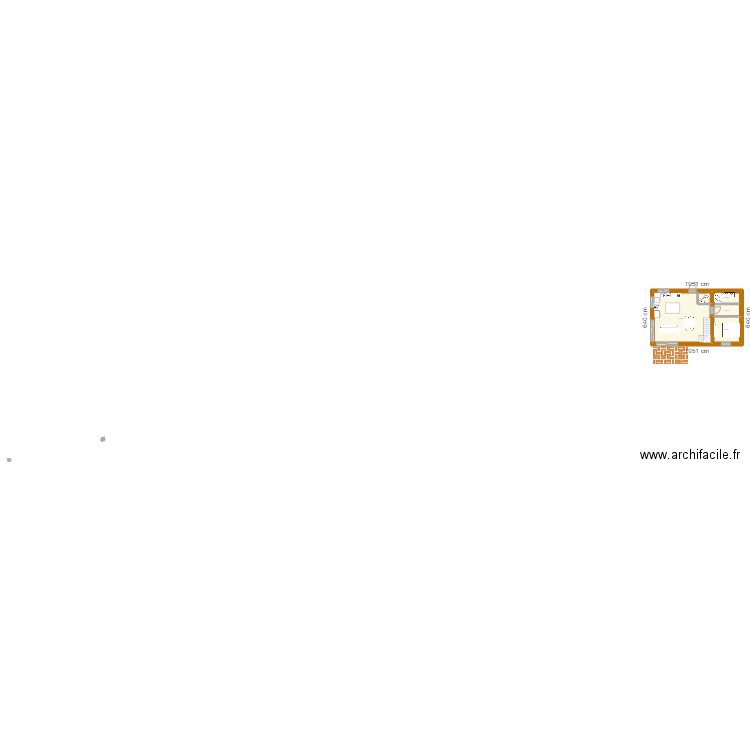 Chalet. Plan de 5 pièces et 53 m2