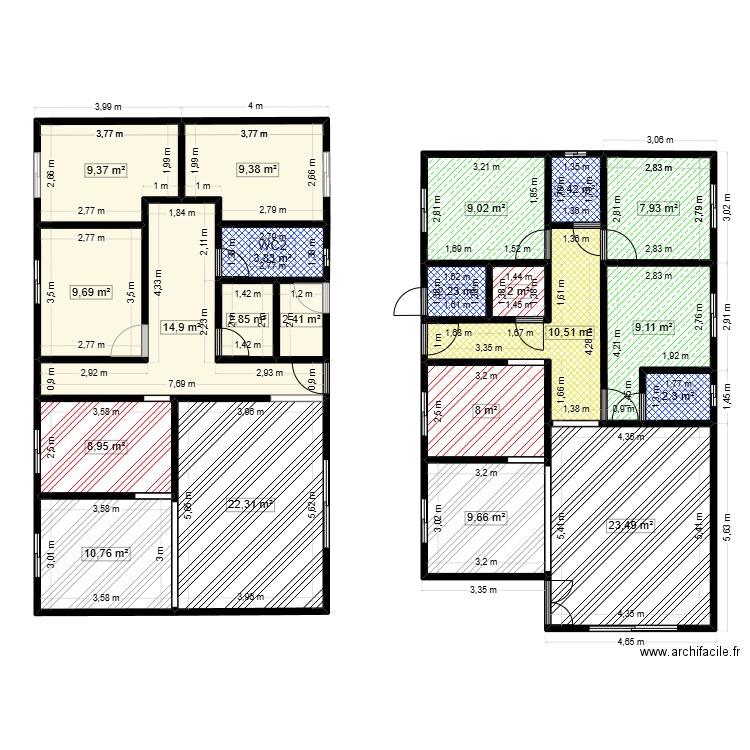 MON PLAN8. Plan de 21 pièces et 181 m2