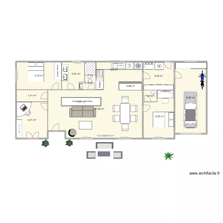 plan Toussaint. Plan de 13  et 55 m²