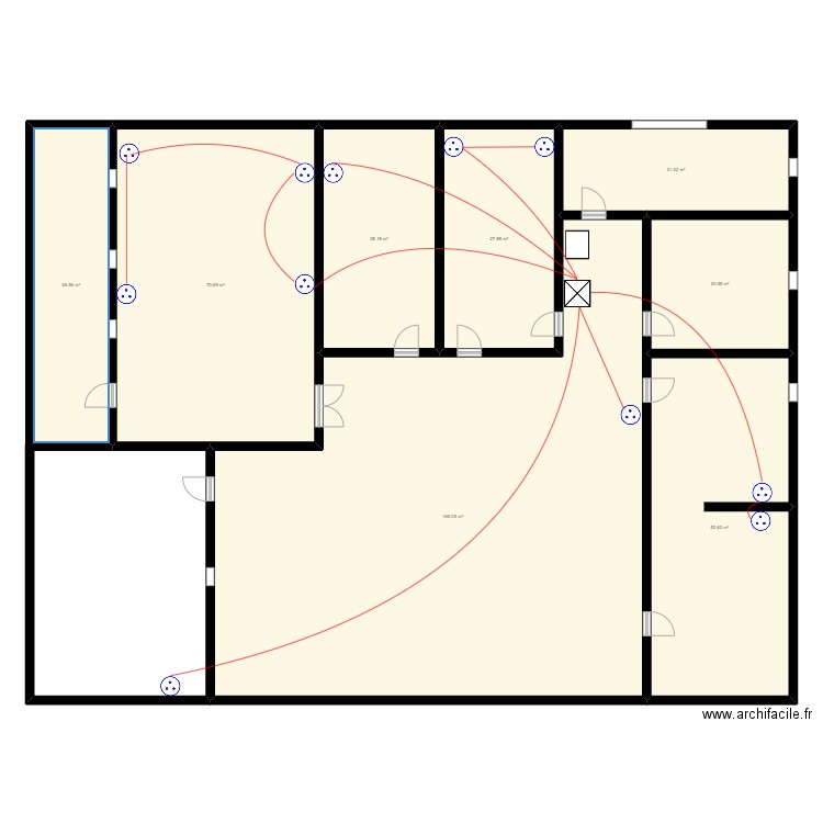 dispensaire ATCHANOU. Plan de 8 pièces et 414 m2