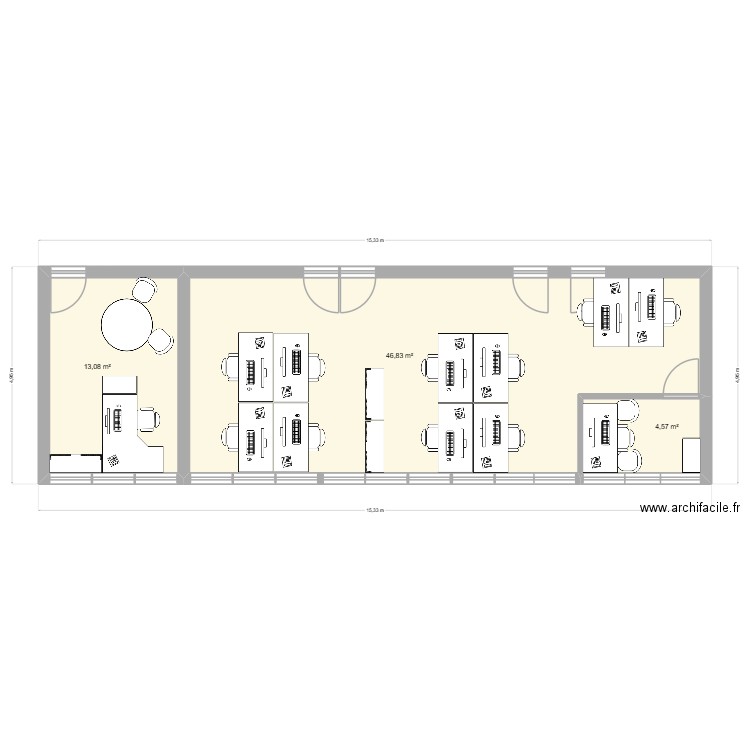 CSP FORMATION BOQUETTE + JULIE autre côté. Plan de 3 pièces et 64 m2