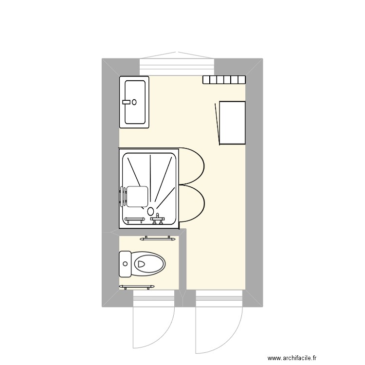 MALARD2. Plan de 2 pièces et 6 m2