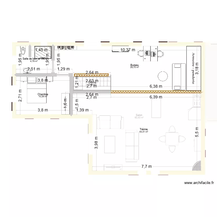 Maison Basque - Etage 2. Plan de 