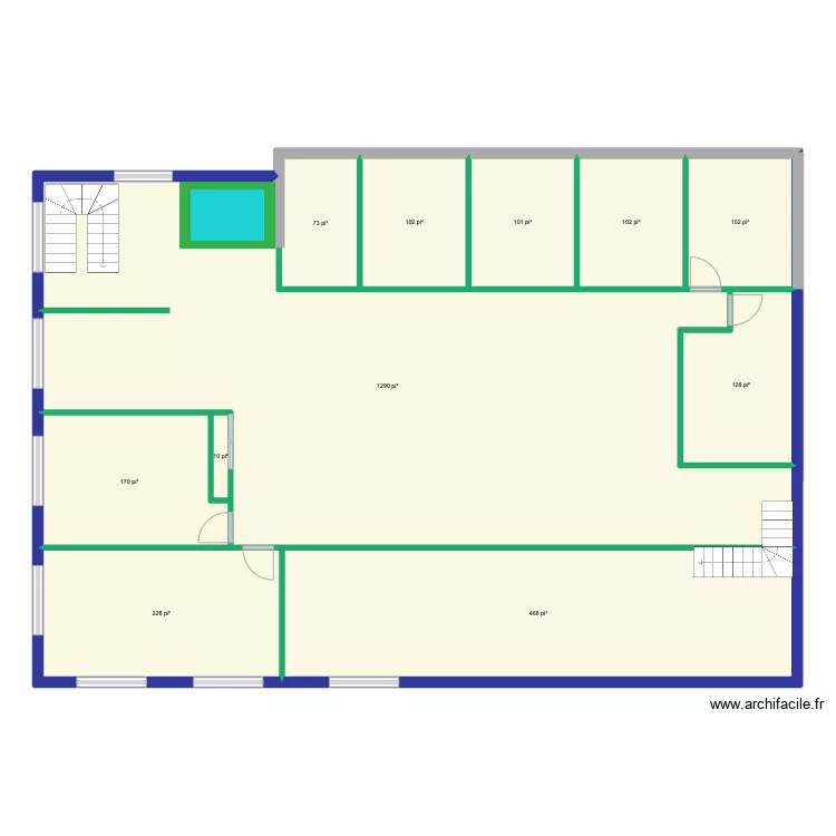 225 Seigneuriale agrand 1er &Eacute;tage ascenseur. Plan de 