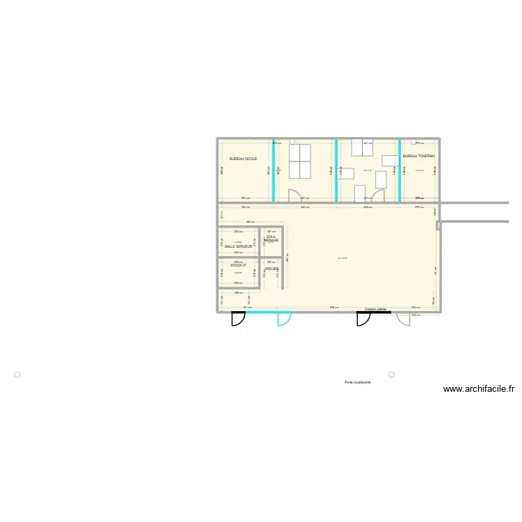 Réaménagement du 6ème. Plan de 7 Pièces et 188 m² Réaménagement du 6ème. Plan de 7 Pièces et 188 m²