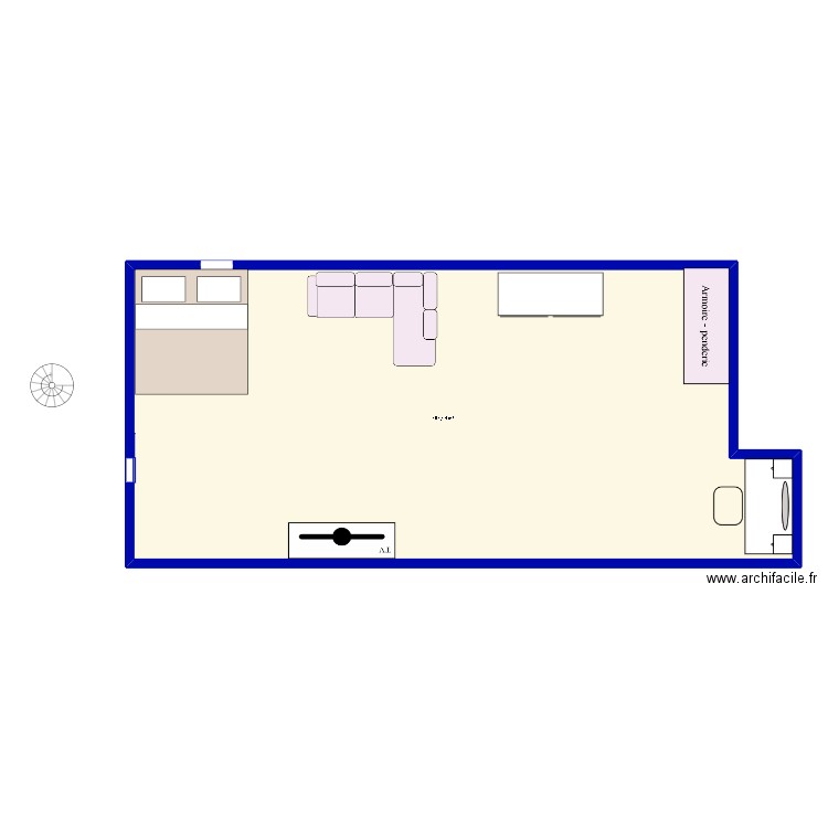 Savanah. Plan de 1 pièce et 191 m2