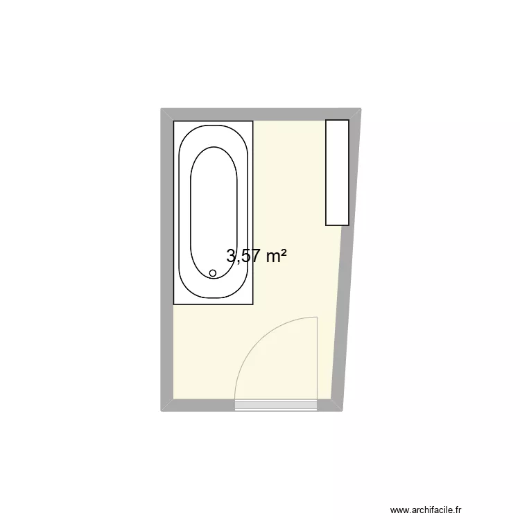 Salle de bain. Plan de 