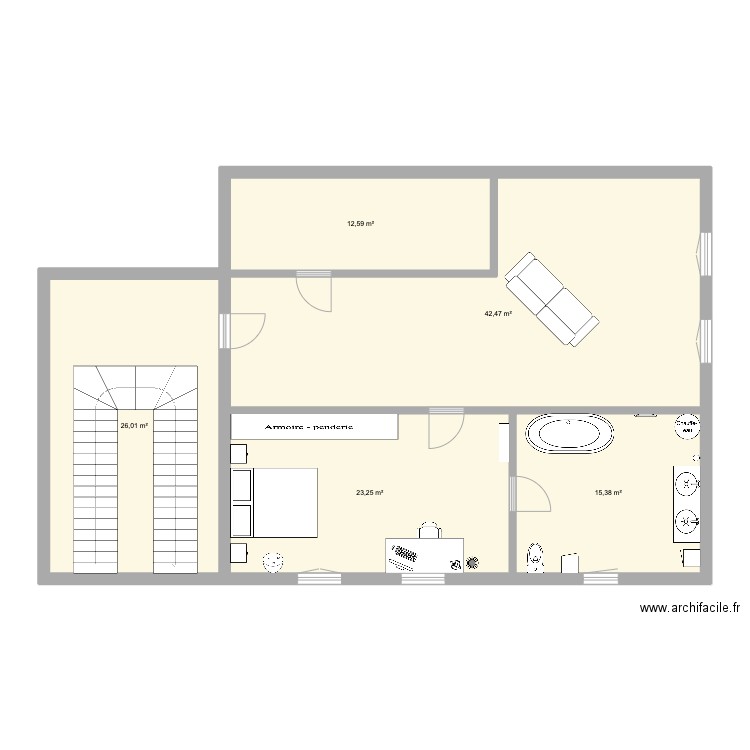 Plan maison nouvelle horreur. Plan de 5 pièces et 120 m2