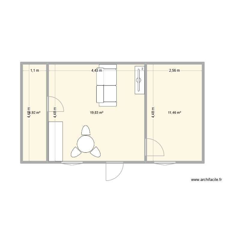 RDC BOISSIERE V1. Plan de 0 pièce et 0 m2