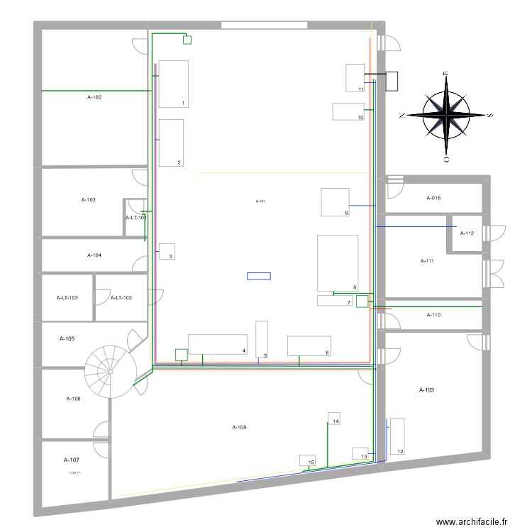 plan halle IUT. Plan de 0 pièce et 0 m2