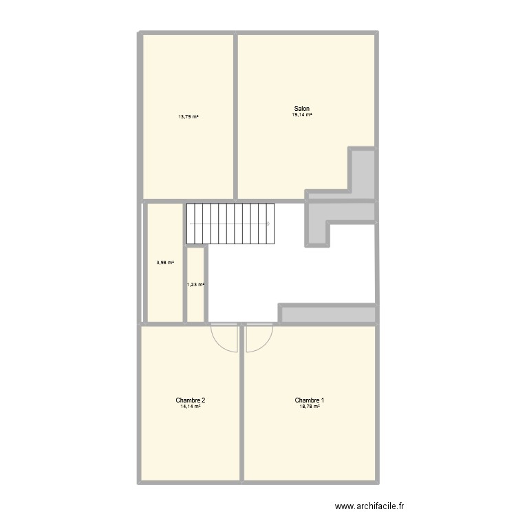 Appart_714. Plan de 6 pièces et 68 m2