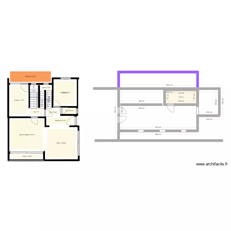 plan p&eacute;ronnes. Plan de 