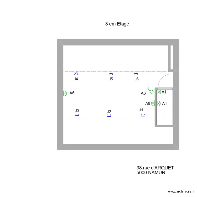   Arquet 3em. Plan de 3 pièces et 29 m2