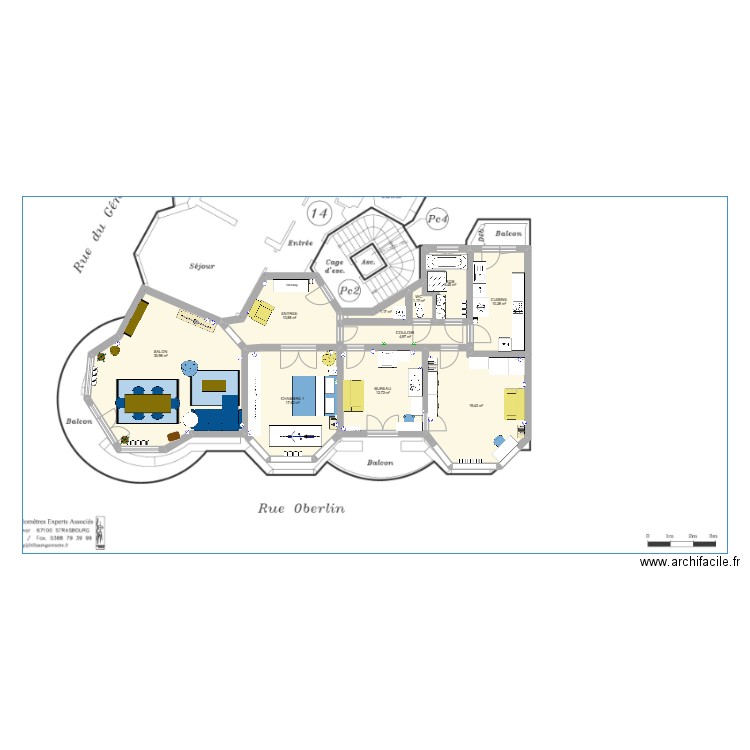Rapp-2025. Plan de 10 pièces et 117 m2