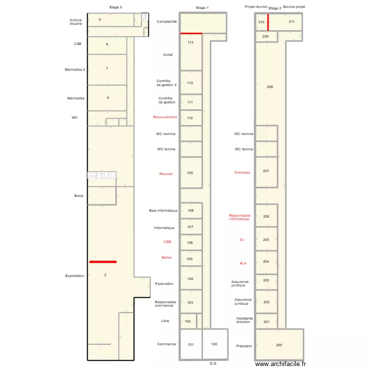 Plan bureau Vectorys. Plan de Plan bureau Vectorys. Plan de
